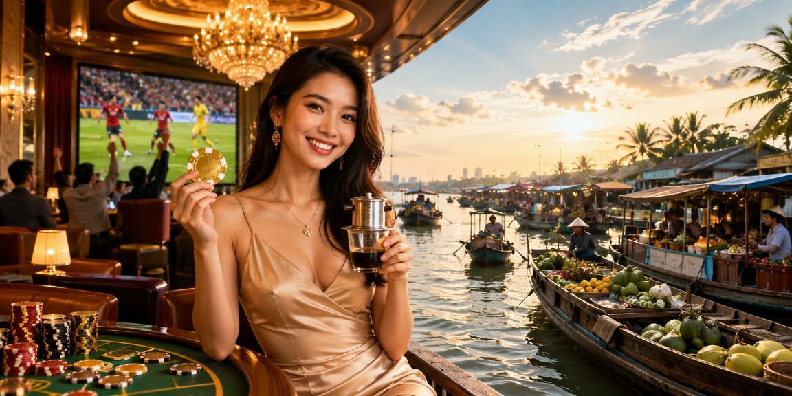 Người dùng tại Cần Thơ đăng nhập tài khoản casino trực tuyến bên ly cà phê sáng